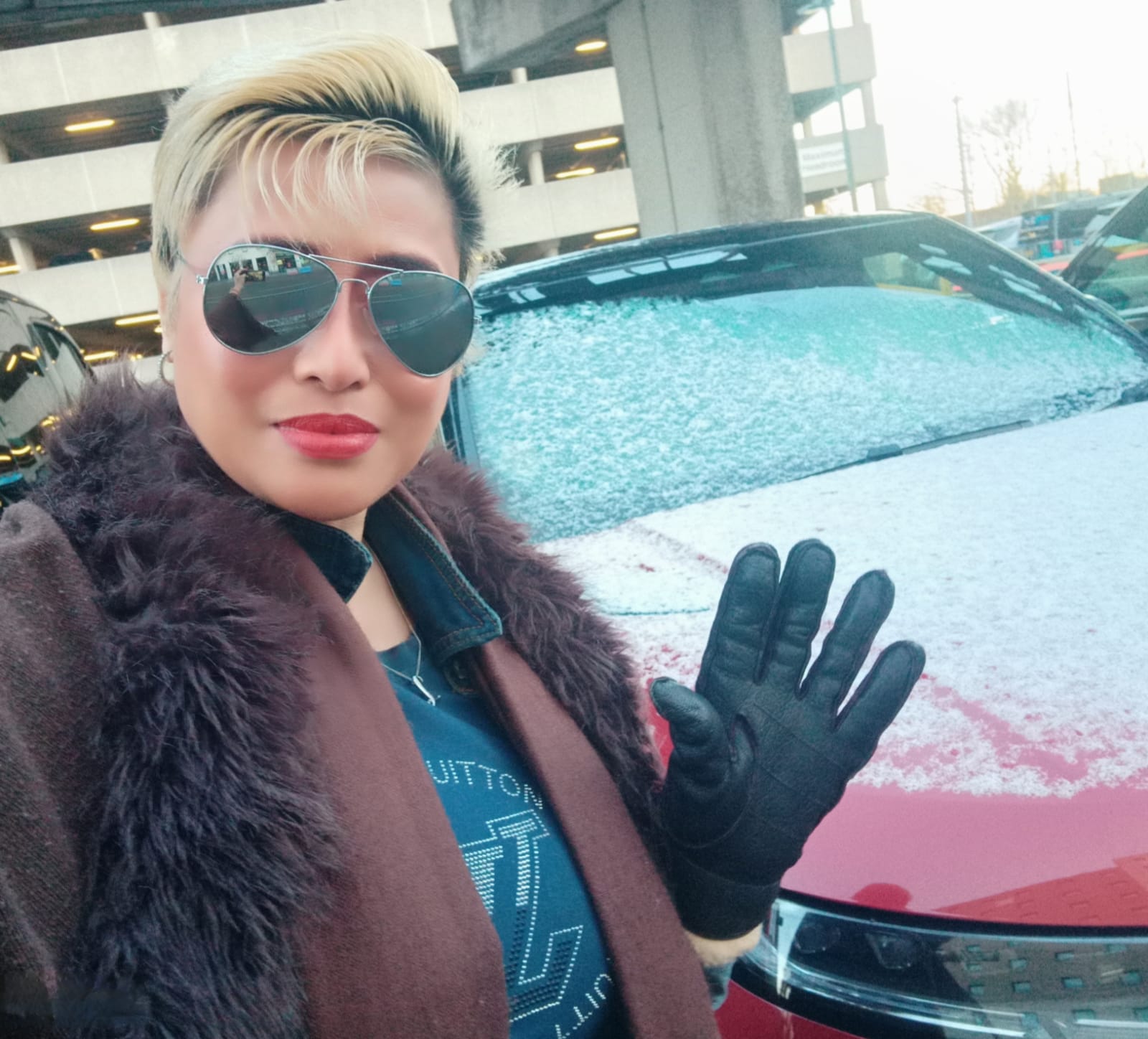 The Honorable (Queen) Ratu Wangsa In Birmingham, England, Where Heavy Snow Covered The Vehicles and Made Travel Difficult